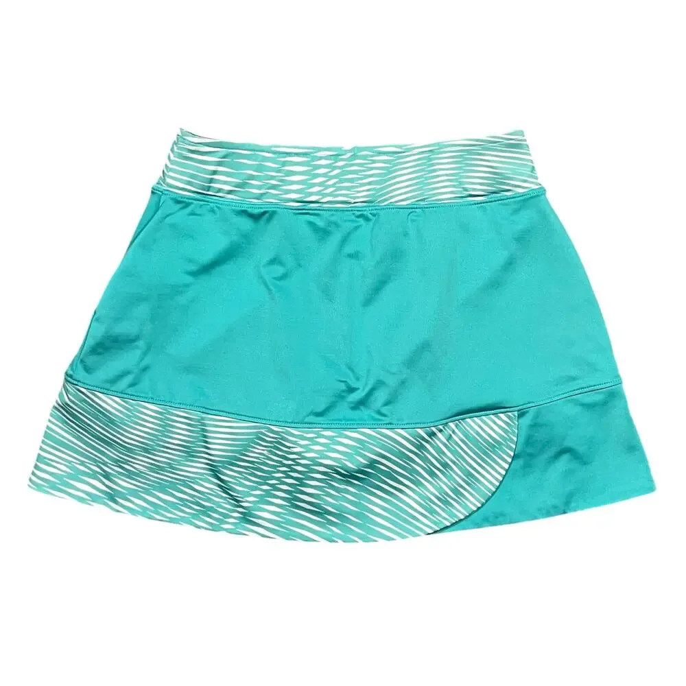 Slazenger Teal Aqua White Performance Active Golf Tennis Skort Womens Size XS